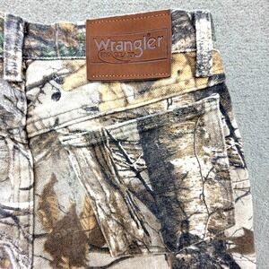 Vtg Wrangler Pro Gear Mens 28x32 Realtree Camo Brush Guard Canvas & Denim Pants